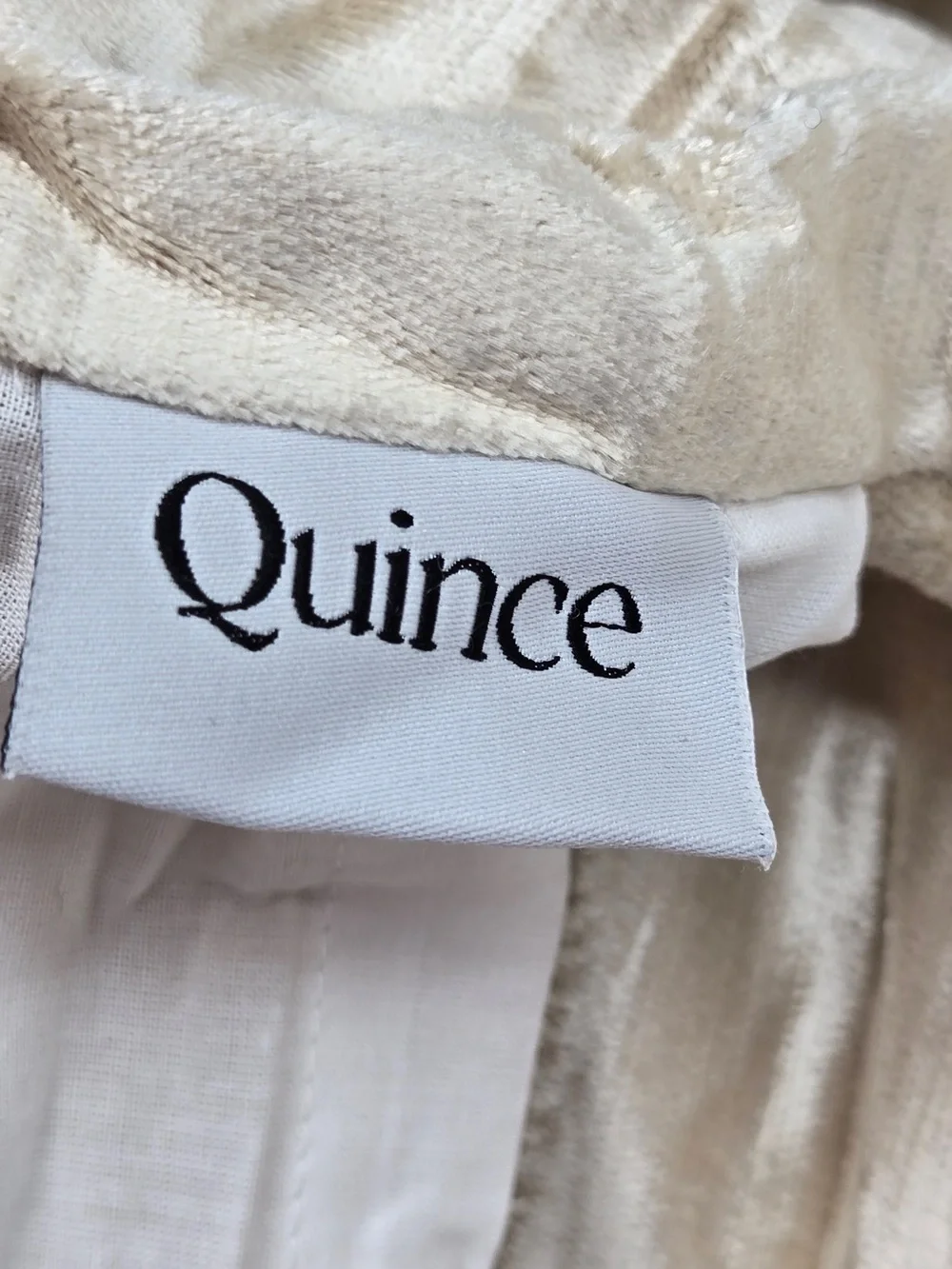 NWT QUINCE Set Of 2 48x84 Luster Velvet Curtains Champagne 8705